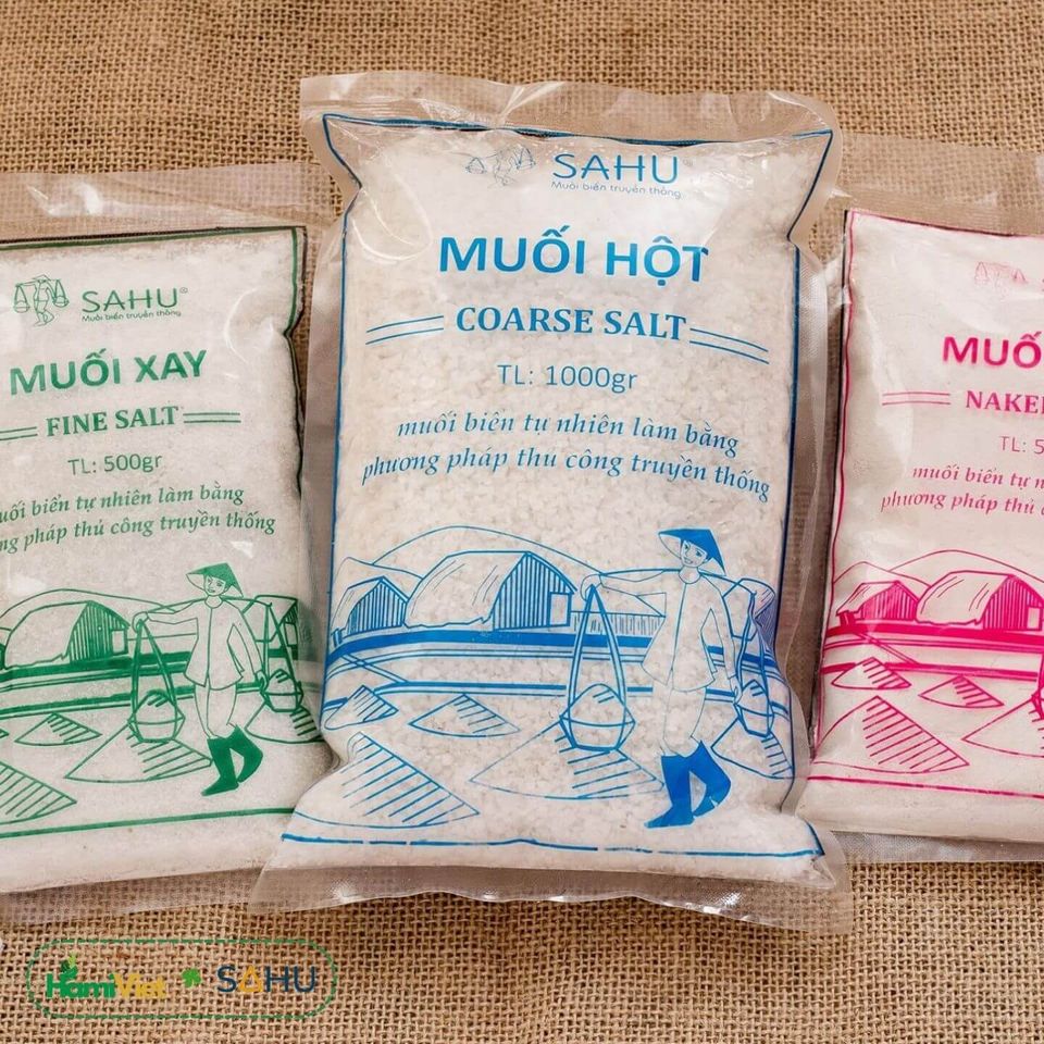 Muối Xay Sahu 750g - Muối Biển Tự Nhiên 100% Không Hóa Chất - Nguyên Liệu Nấu Ăn Cao Cấp Việt Nam