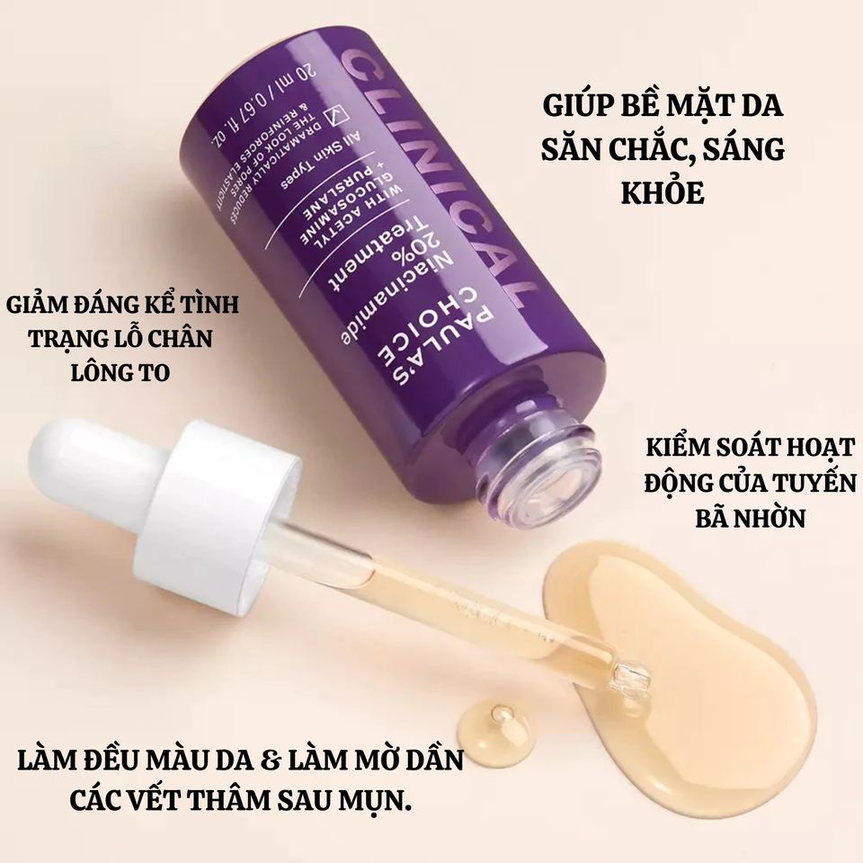 Tinh Chất Se Khít Lỗ Chân Lông To Clinical N 20ml - Paula's Choice, Cải Thiện Da Mịn Màng, Tươi Sáng - Dưỡng Ẩm Hiệu Quả