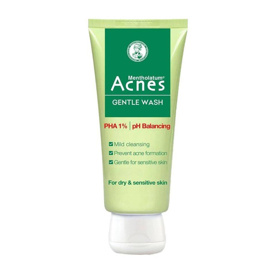 Gel rửa mặt Acnes Gentle Wash 100g - Ngừa mụn, làm sạch và cấp ẩm cho da khô, nhạy cảm, không chứa cồn, an toàn cho mọi loại da.