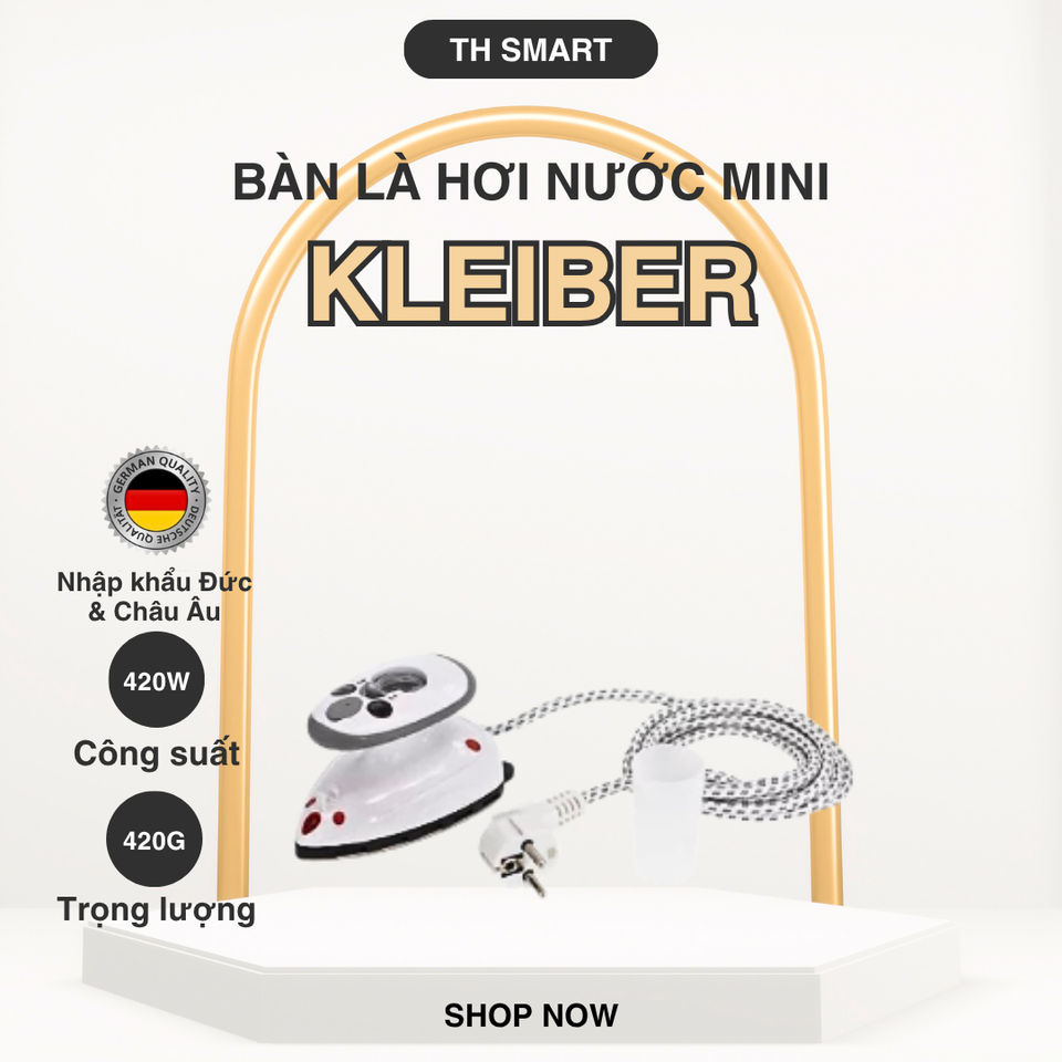 Bàn Là Hơi Nước Mini KLEIBER 420W - Bàn Là Du Lịch Tiện Lợi, Dễ Dàng Sử Dụng Cho Chuyến Đi Của Bạn
