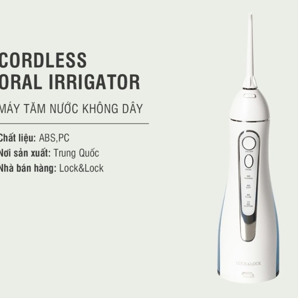 Máy Tăm Nước Không Dây Lock&Lock ENR156 - Thiết Bị Chăm Sóc Răng Miệng Tiện Lợi, Bảo Hành 12 Tháng, Chính Hãng
