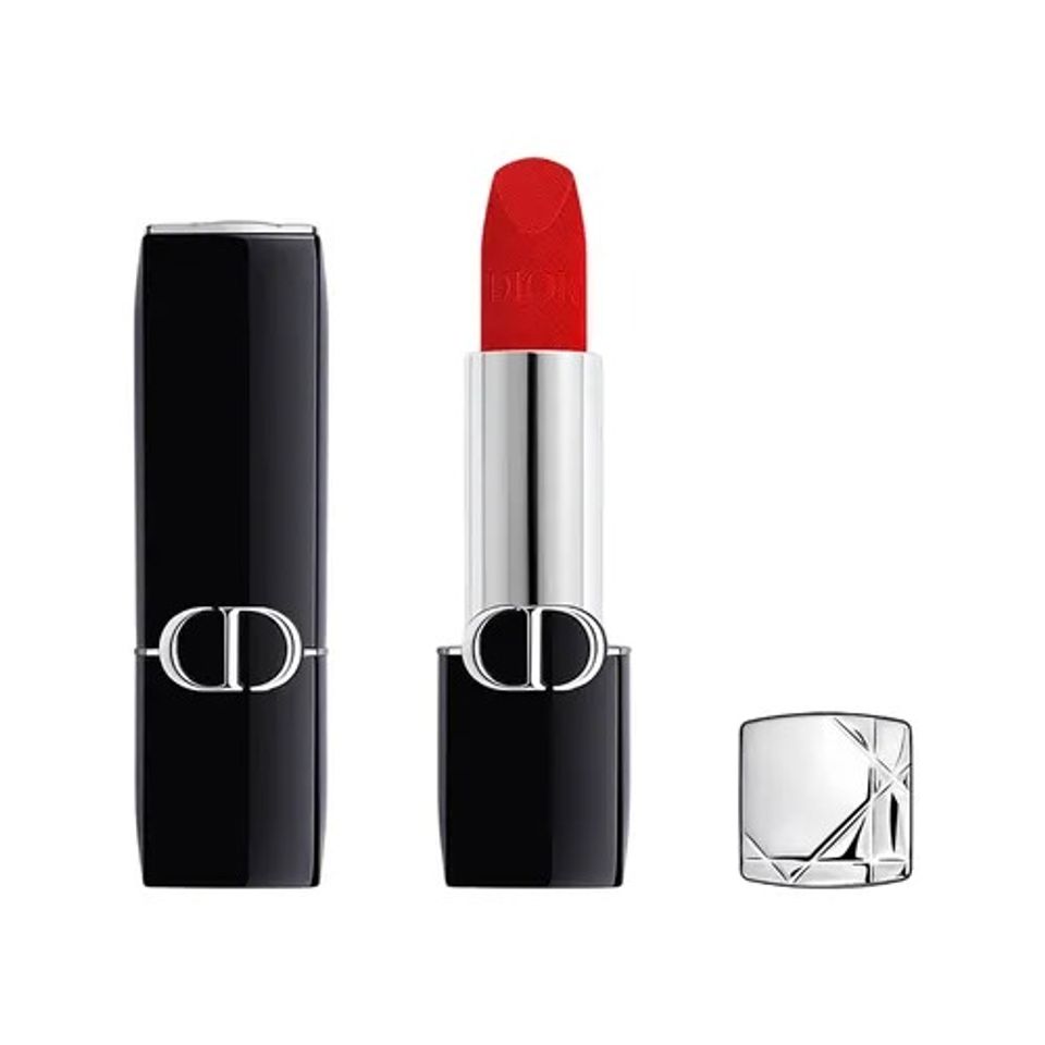 Son Dior Rouge Velvet Nắp Hít (2025) 999 - Son Môi Velvet Finish Màu Đỏ Tươi Chính Hãng, Độ Bám Màu Cao, Sang Trọng
