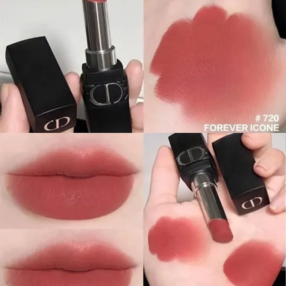 Son Dior Rouge Dior Forever 720 Forever Icon - Son môi chống trôi màu hồng khô cao cấp, giữ màu lâu, độc quyền cho phái đẹp