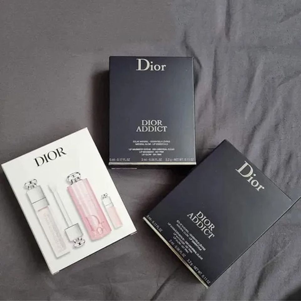 Bộ Set Son Dưỡng Dior Addict Natural Glow - Combo 3 Sản Phẩm Chăm Sóc Môi Sang Trọng, Cung Cấp Độ Ẩm, Màu Sắc Quyến Rũ