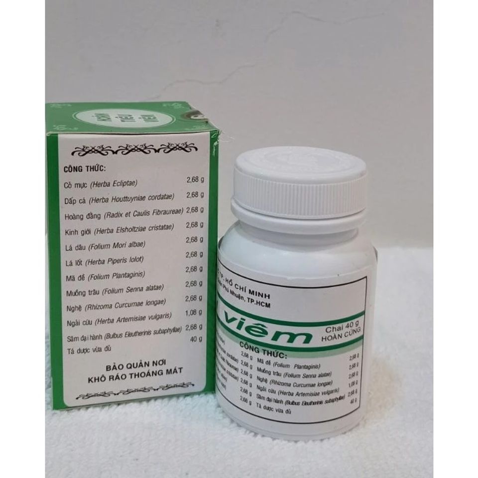Viên Hoàn Tiêu Viêm 40g - Hỗ trợ Tiêu độc, Giảm Mụn Nhọt, Mẫn Ngứa - Viện Y Dược Học Dân Tộc Tp.HCM