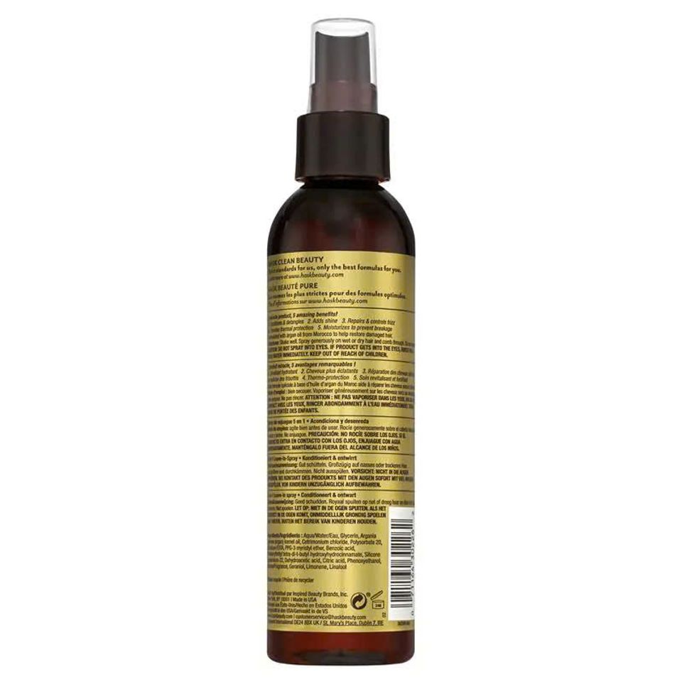 Xịt Dưỡng Tóc Hask Argan Oil 5-in-1 - Phục Hồi Tóc Hư Tổn, Dưỡng Ẩm, Tạo Kiểu, 175ml