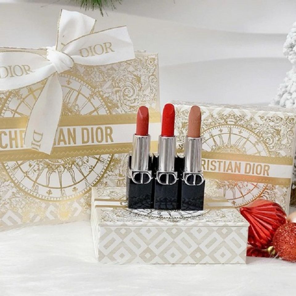 Bộ 3 Son Mini Dior Rouge Lipstick - Màu 720 Hồng Đất, 200 Nâu Đất, 999 Đỏ Thuần - Chính Hãng, Sang Trọng, Dễ Dùng, Quà Tặng Tuyệt Vời