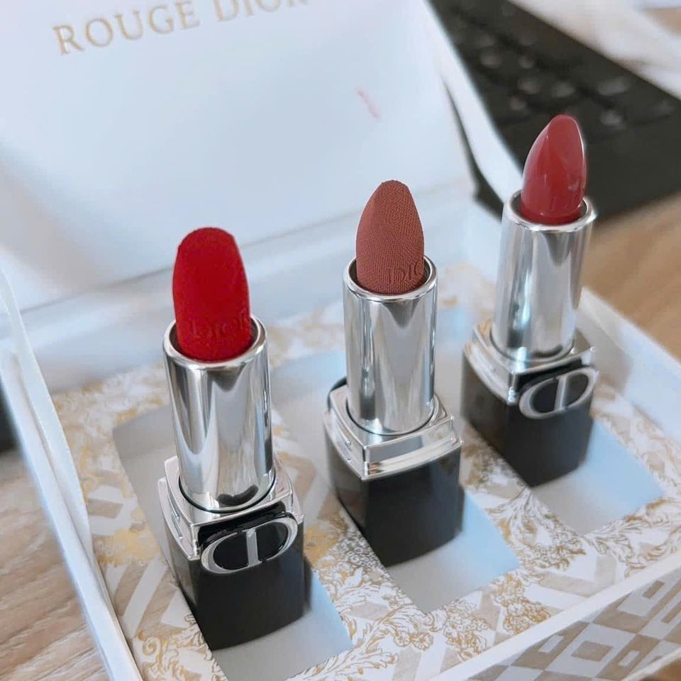 Bộ 3 Son Mini Dior Rouge Lipstick - Màu 720 Hồng Đất, 200 Nâu Đất, 999 Đỏ Thuần - Chính Hãng, Sang Trọng, Dễ Dùng, Quà Tặng Tuyệt Vời