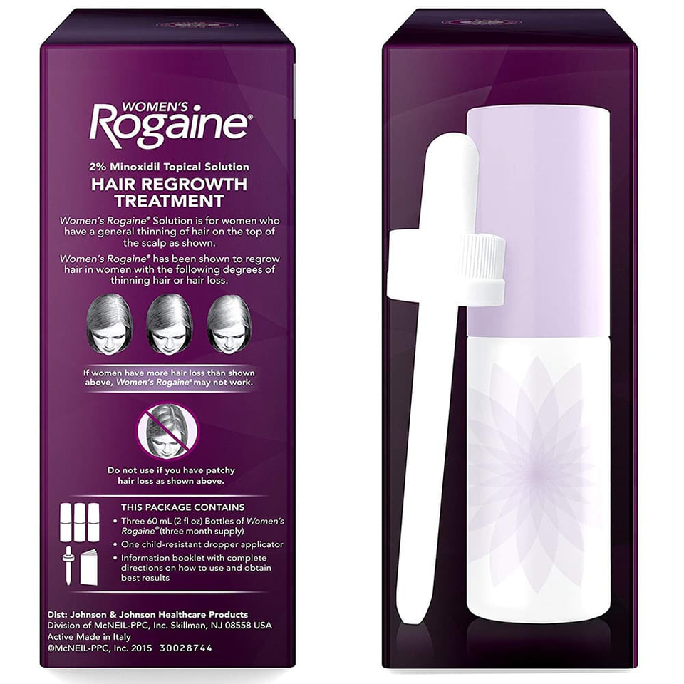 Dung dịch mọc tóc nữ Rogaine 2% Minoxidil 60ml - Giải pháp chăm sóc tóc hiệu quả cho phụ nữ, kích thích tóc mọc lại nhanh chóng