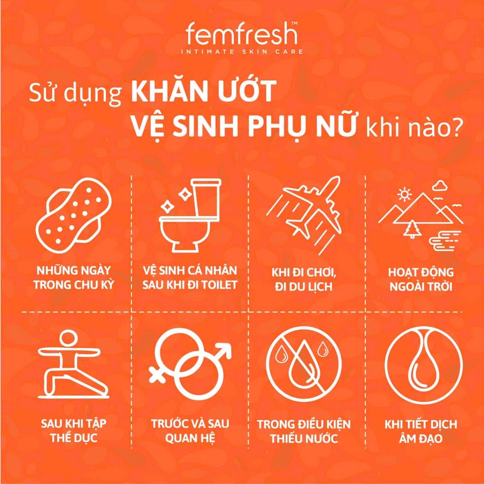 Khăn ướt Femfresh Vệ Sinh Vùng Kín Hằng Ngày - Sạch Khô, Kháng Khuẩn, An Toàn (25 Tờ hoặc 10 Tờ)