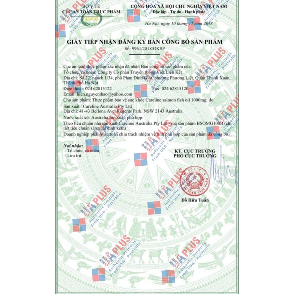 Viên uống dầu cá Careline 1000mg - Bổ sung DHA, EPA hỗ trợ thị lực và sức khỏe tim mạch (100 viên) nhập khẩu chính ngạch từ Úc