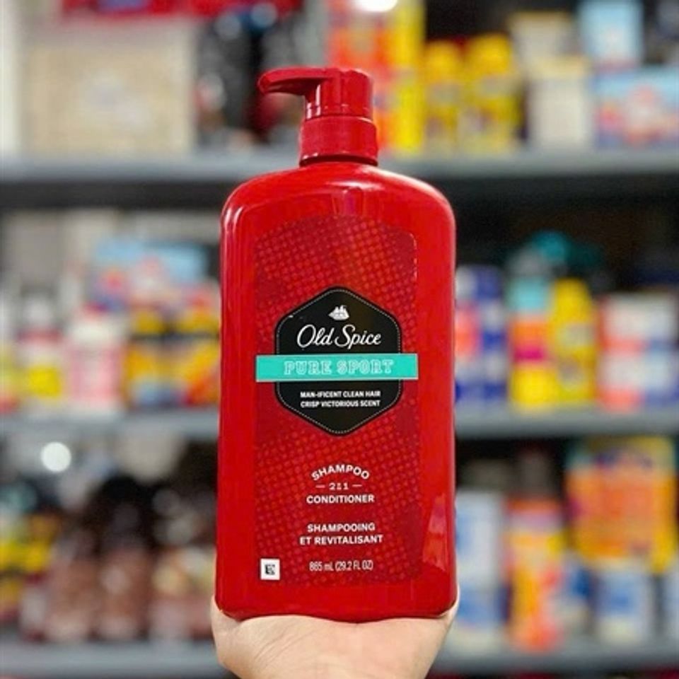 Dầu Gội & Xả Old Spice 2in1 Pure Sport 650ml - Sản Phẩm Chăm Sóc Tóc Nam, Hương Thơm Lâu, Tiện Lợi Cho Người Thể Thao