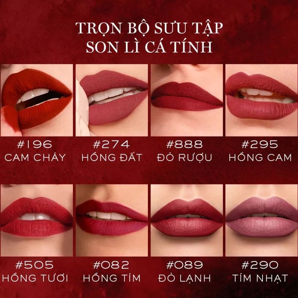 Son Lancôme L'Absolu Rouge Intimatte 196 - Đỏ Cam Cháy Chính Hãng, Dưỡng Ẩm, Màu Sắc Rực Rỡ Cho Mọi Tông Da