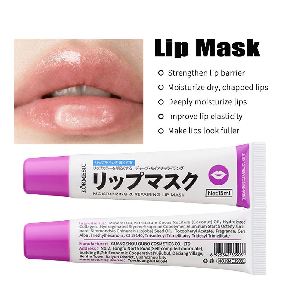 Dưỡng Hồng Môi KORMESIC 15ML – Mặt Nạ Ngủ Môi Lip Mask Dưỡng Ẩm, Làm Hồng Môi, Giúp Môi Mềm Mại và Tươi Sáng