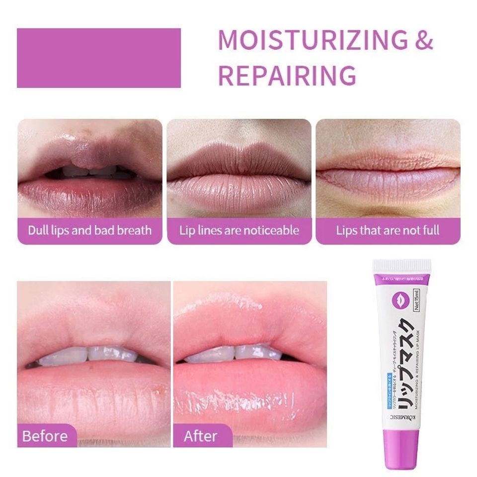 Dưỡng Hồng Môi KORMESIC 15ML – Mặt Nạ Ngủ Môi Lip Mask Dưỡng Ẩm, Làm Hồng Môi, Giúp Môi Mềm Mại và Tươi Sáng