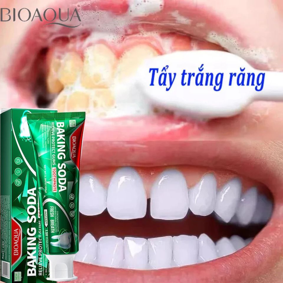 Kem Đánh Răng Làm Trắng Răng Bạc Hà 100g - Loại Bỏ Cao Răng, Tẩy Ố Vàng, Không Chứa Florua, Hơi Thở Thơm Mát