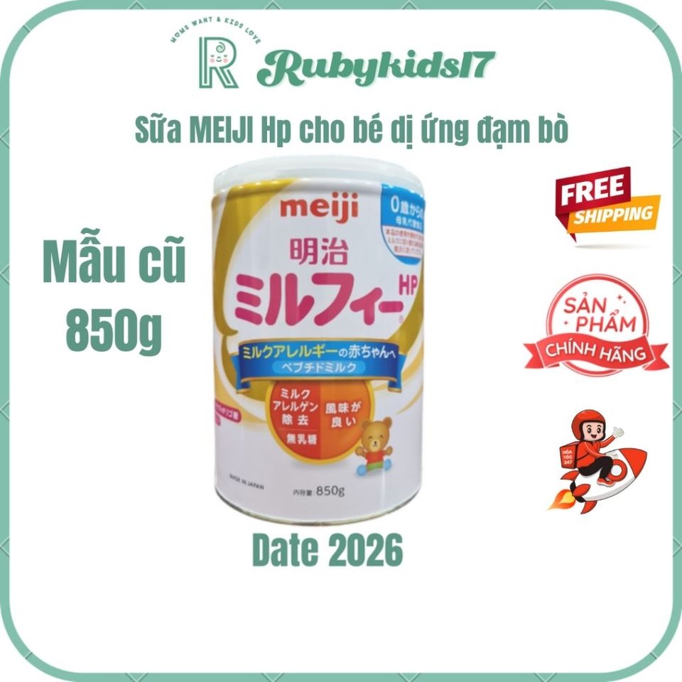 Sữa bột Meiji HP nội địa Nhật 850g - Sữa thủy phân cho bé 0-36 tháng giúp giảm dị ứng đạm, an toàn và bổ dưỡng