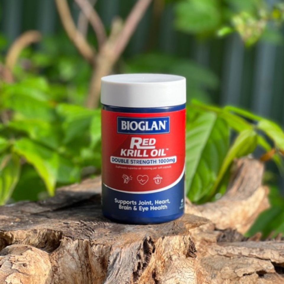 Dầu Nhuyễn Thể Bioglan Red Krill Oil 1000mg - Hỗ Trợ Tim Mạch, Não, Khớp - 60 Viên - Tăng Cường Sức Khỏe Toàn Diện