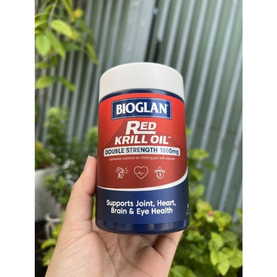 Dầu Nhuyễn Thể Bioglan Red Krill Oil 1000mg - Hỗ Trợ Tim Mạch, Não, Khớp - 60 Viên - Tăng Cường Sức Khỏe Toàn Diện