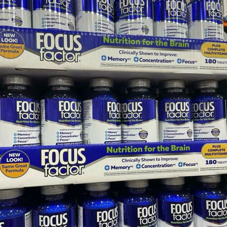 Focus Factor Bổ Não Hỗ Trợ Trí Nhớ 180 Viên - Tăng Cường Tập Trung và Khả Năng Ghi Nhớ Cho Sinh Viên và Người Già