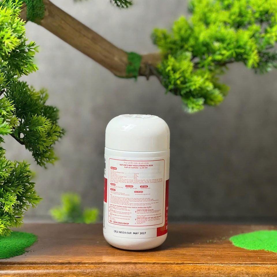 Nature's Way Vitamin C & B12 Kết Hợp Sắt Cao Cấp – Hỗ Trợ Bổ Sung Sắt và Vitamin Cho Bé (30 Viên)