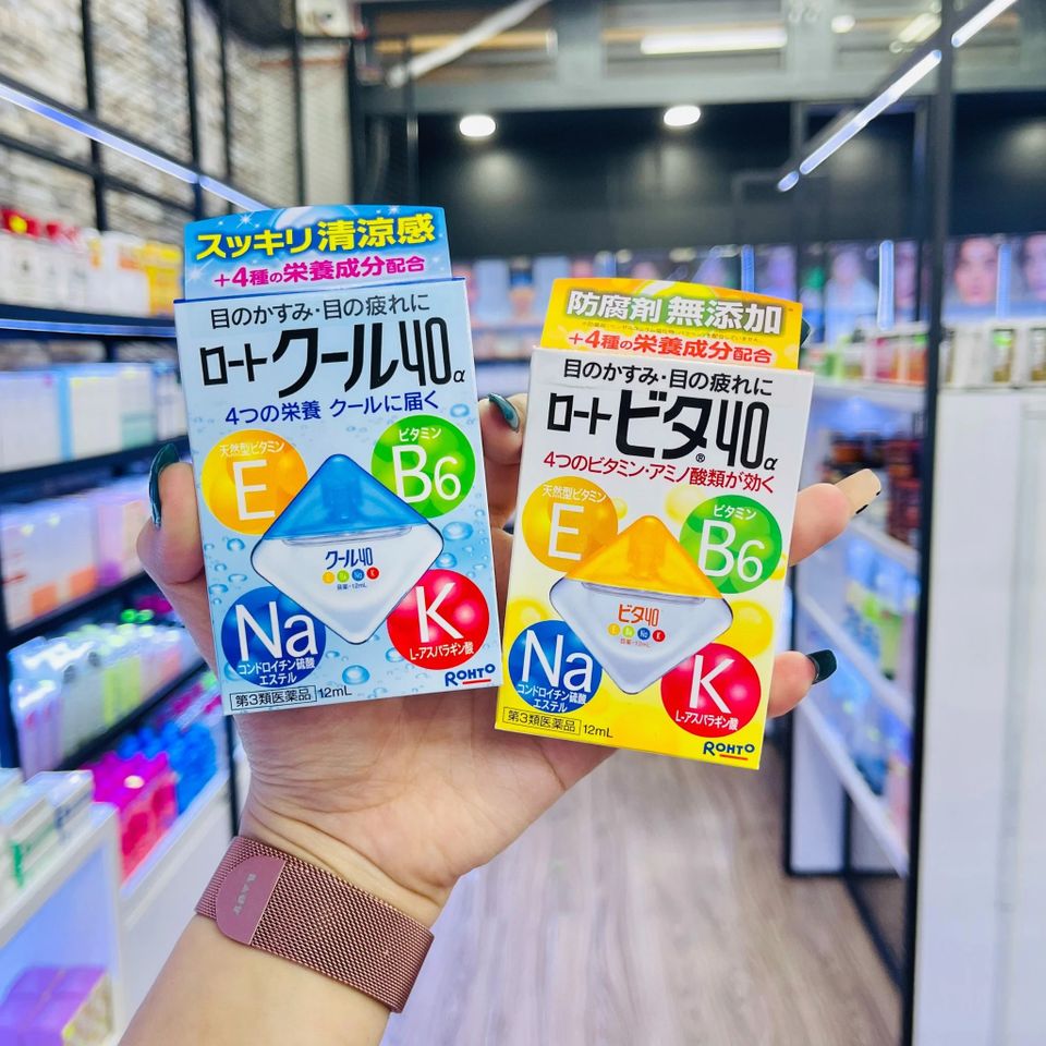 Nhỏ Mắt Rohto Vita 40 Nhật Bản 12ml - Giảm Mỏi Mắt, Ngứa Mắt, Tăng Thị Lực - HSD 2028, Vitamin B6 & E Chất Lượng Cao