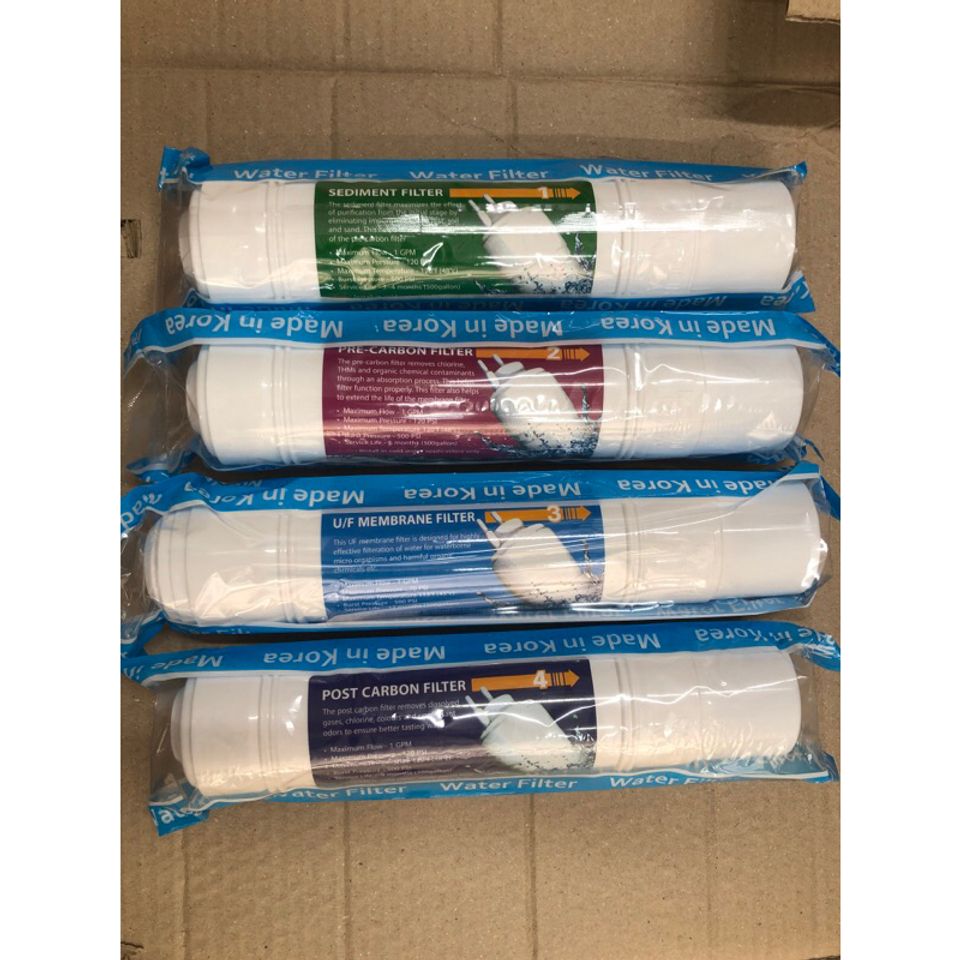Bộ 4 Lõi Lọc Nước U/F - Loại Đầu U Nhập Khẩu Hàn Quốc - Lõi Lọc Sạch Vi Khuẩn cho Máy Lọc Nước, Nước Uống An Toàn