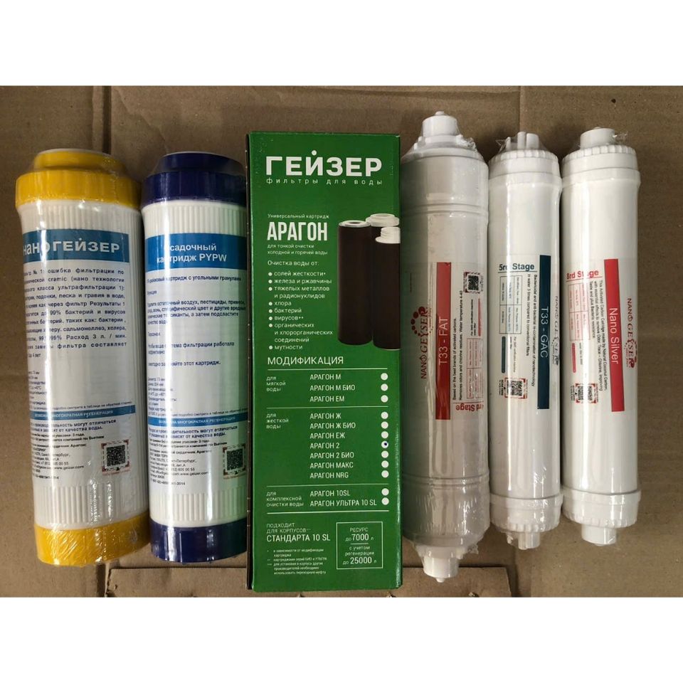 Combo 6 Lõi Lọc Nước Geyser - Bộ Lõi Thay Thế Cho Máy Lọc Geyser Tk6 - Kháng Khuẩn & Xử Lý Nước Tối Ưu