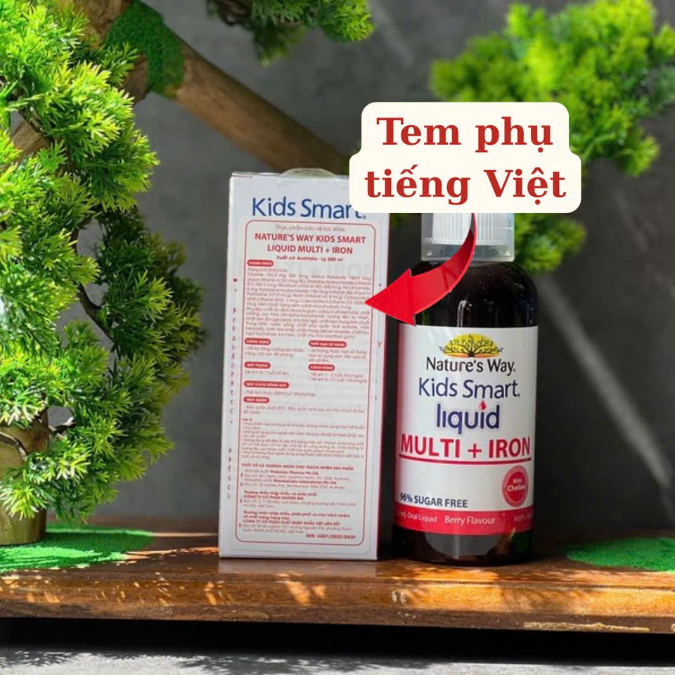 Nature's Way Kids Smart Liquid Multi + Iron 200ml - Hỗ trợ Tăng Cường Sức Khỏe và Đề Kháng cho Trẻ Em - Nhập Khẩu Chính Ngạch Úc