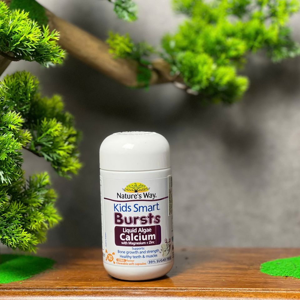 Nature's Way Bursts Calcium With Magnesium + Zinc - Bổ Sung Canxi Cho Sức Khỏe Xương - 30 Viên Nhập Khẩu Chính Ngạch Từ Úc