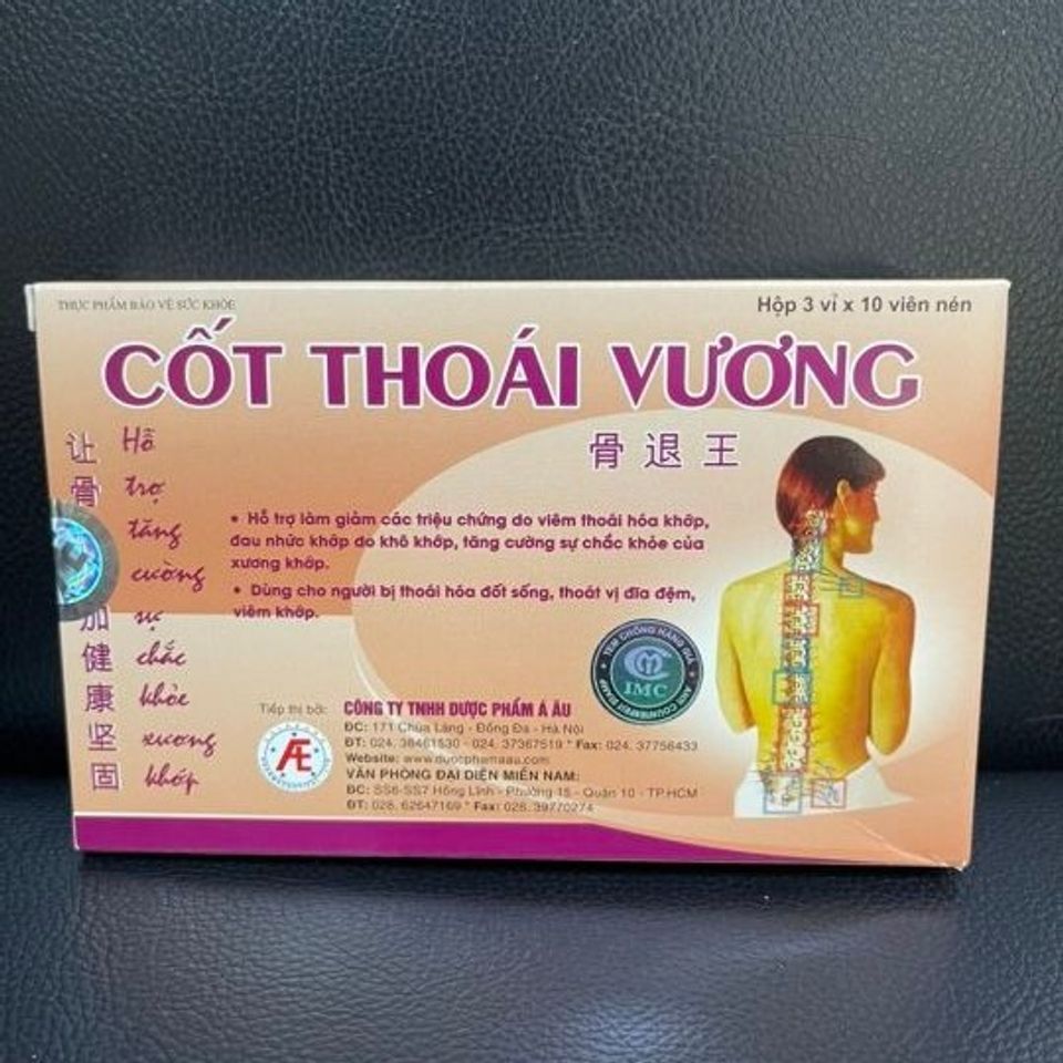 Viên Uống Cốt Thoái Vương Á Âu - Bổ Sung Dưỡng Chất Hỗ Trợ Khớp, Giảm Đau Nhức, Cải Thiện Vận Động (30 Viên)