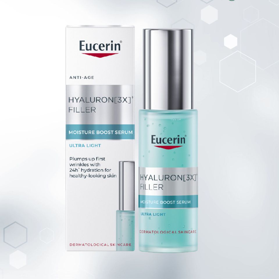 Tinh Chất Eucerin Hyaluron Filler - Serum Cấp Ẩm 30ml Giúp Làm Căng Bóng Da, Tái Tạo, Giảm Nếp Nhăn, Cho Da Mịn Màng Rạng Rỡ