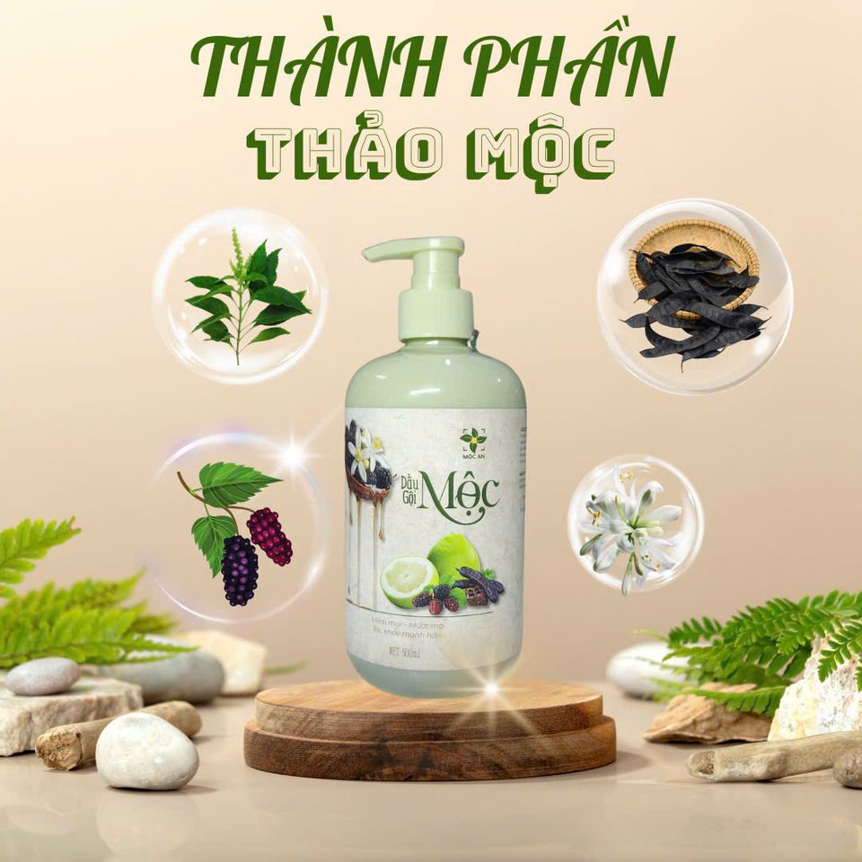 [ MUA 1 TẶNG 1 ] Dầu Gội MỘC AN 500ml - Chiết Xuất Bưởi, Bồ Kết, Hương Nhu Hỗ Trợ Mọc Tóc và Giảm Rụng Tóc, Chăm Sóc Tóc Tự Nhiên