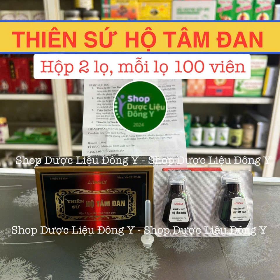 Viên uống Thiên Sứ Hộ Tâm Đan - Hỗ trợ tăng lưu lượng máu, cải thiện sức khỏe tim mạch (2 lọ x 100 viên)