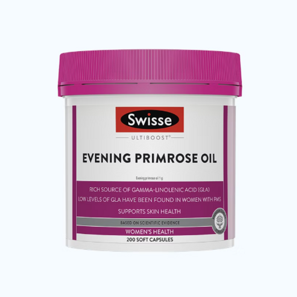 Viên Uống Tinh Dầu Hoa Anh Thảo Swisse Ultiboost Evening Primrose Oil - 200 Viên Hỗ Trợ Cân Bằng Nội Tiết Tố, Giảm Khó Chịu Tiền Kinh Nguyệt