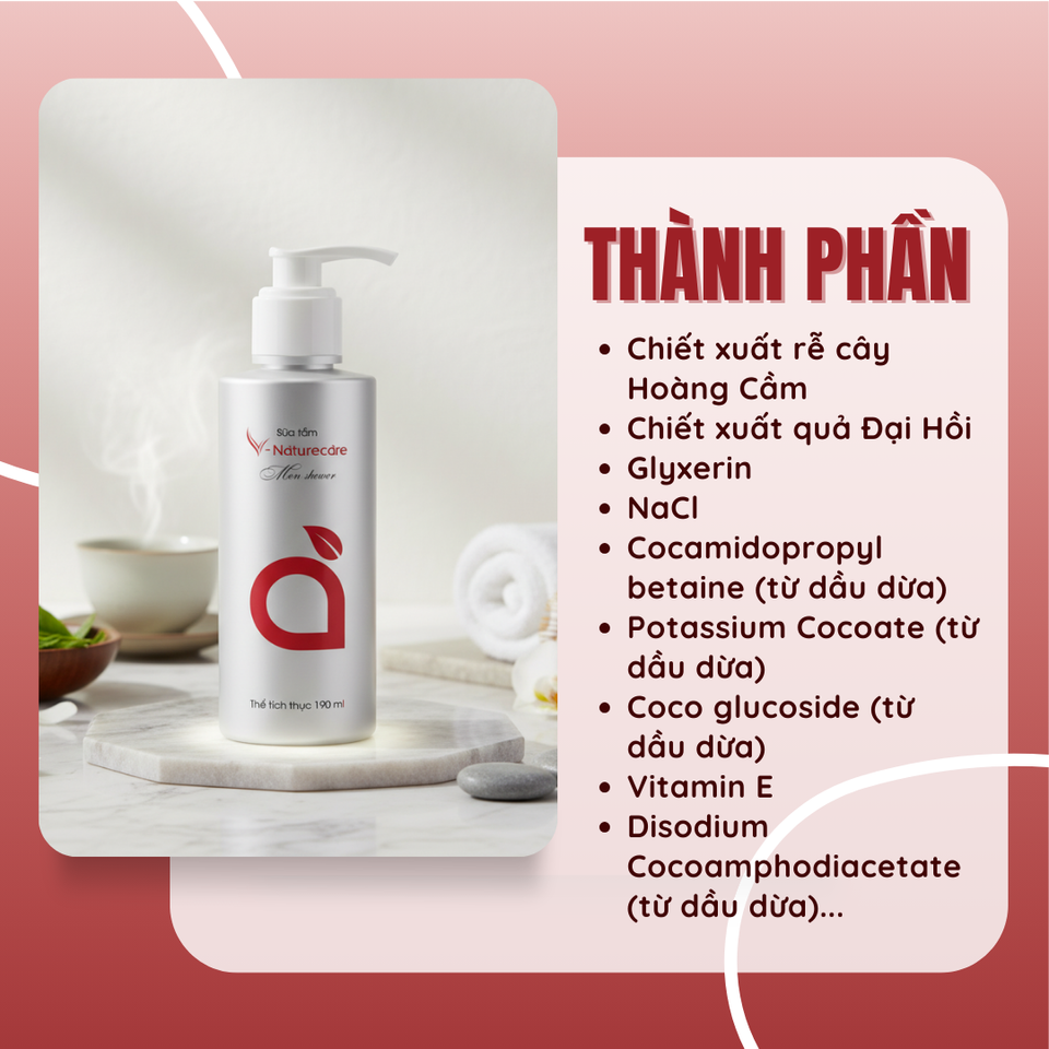 Sữa Tắm Nam Vnaturecare - Hương Nước Hoa Nam Tính, Làm Sạch Da, Giữ Hương Lâu, Dưỡng Ẩm Mịn Màng, Phong Độ Đỉnh Cao