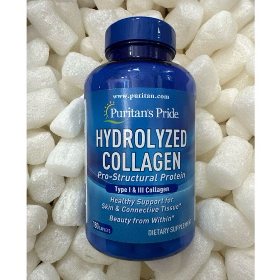 [Date 2027] Viên Uống Đẹp Da, Mờ Nám Collagen Thủy Phân Hydrolyzed Puritan's Pride 1000mg 180 viên - Shop Song Vy 507141