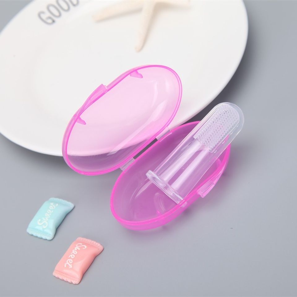 Rơ Lưỡi Silicon Cho Bé Kèm Hộp - Dụng Cụ Vệ Sinh Răng Miệng An Toàn, Chất Liệu Mềm Dành Cho Trẻ Sơ Sinh