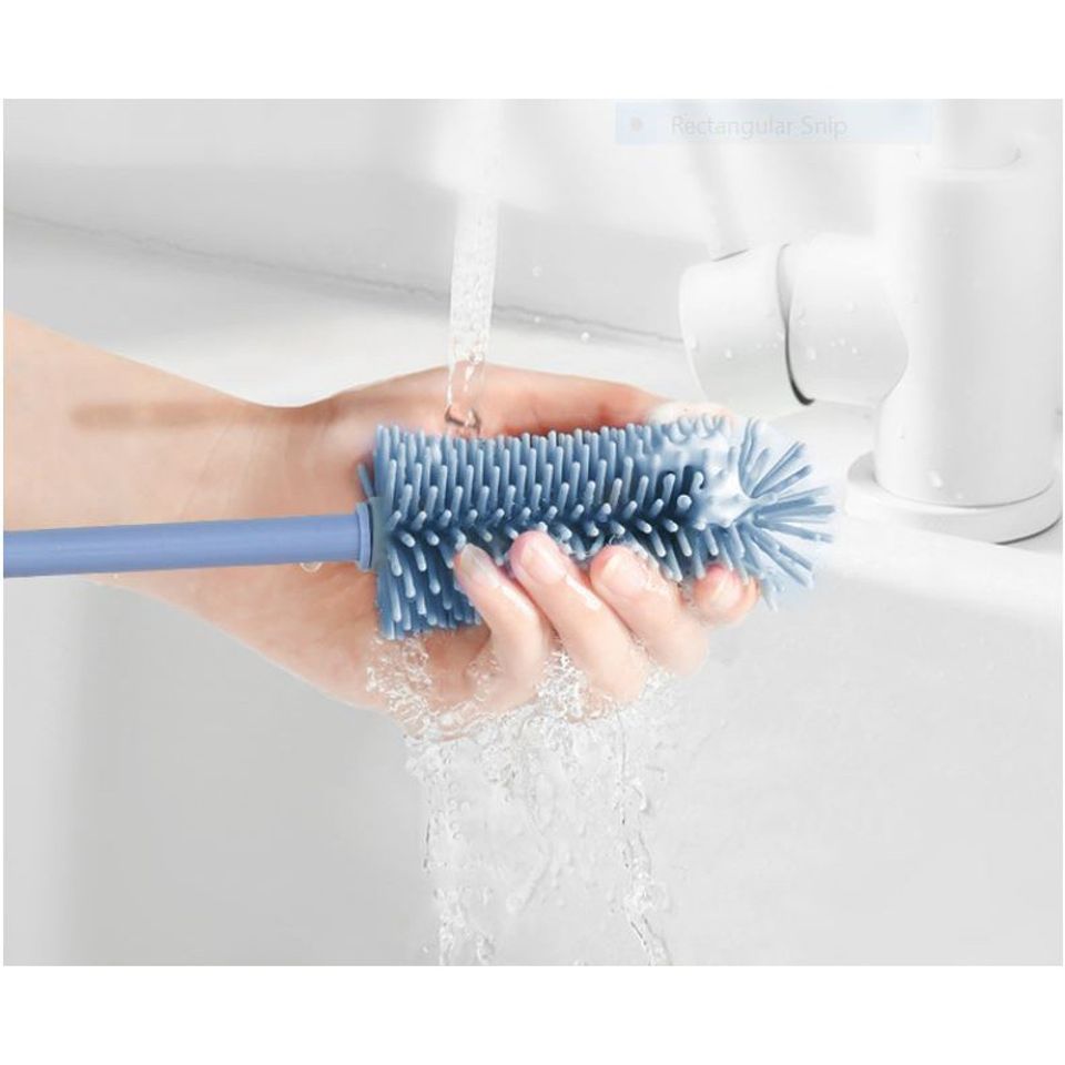 Cọ Bình Sữa Silicon 3 in 1 Cao Cấp - Tay Cầm Xoay 360 Độ, An Toàn, Dễ Dàng Cọ Rửa Mọi Loại Bình Sữa