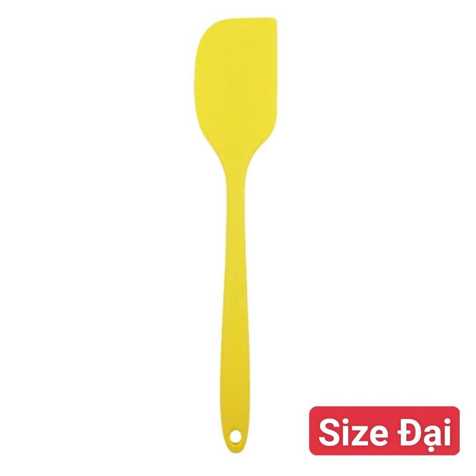 Phới Dẹt Silicon Đầu Vát - Cây Vét Bột Trộn Bột, Trét Kem Làm Bánh, An Toàn Khi Chiên Xào, Chất Liệu Chịu Nhiệt, Màu Sắc Ngẫu Nhiên