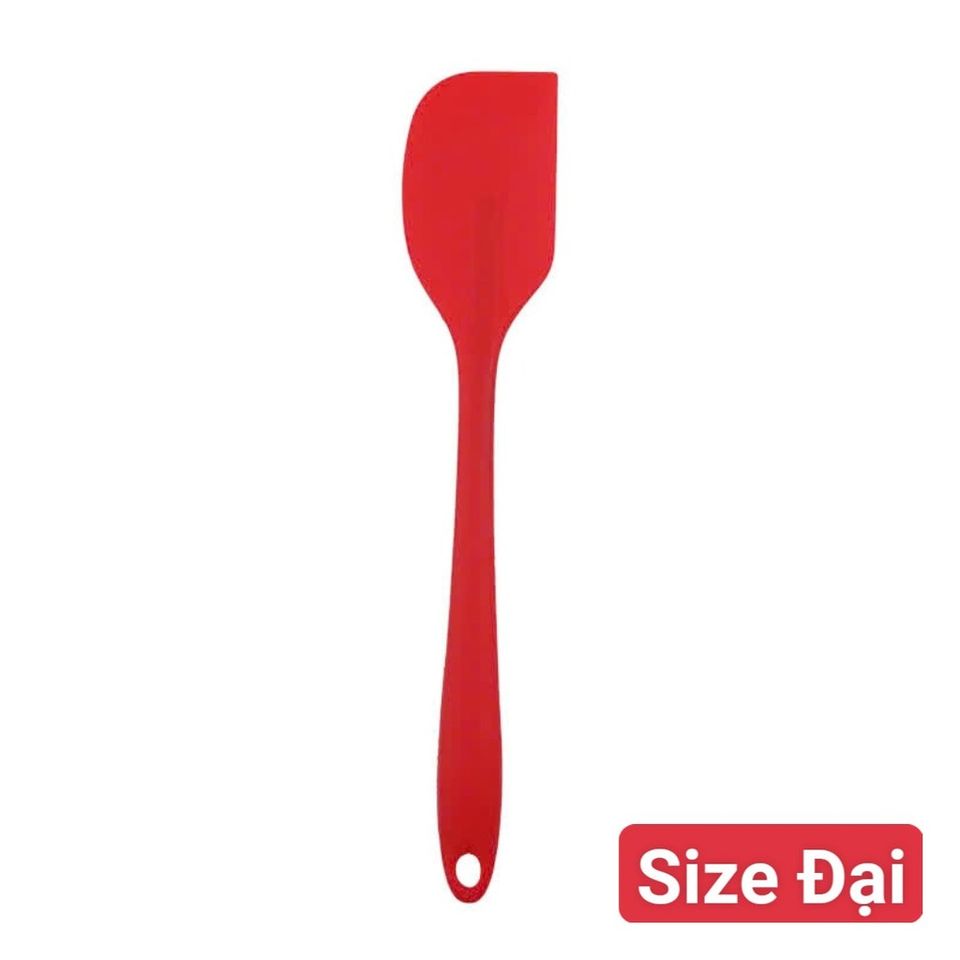 Phới Dẹt Silicon Đầu Vát - Cây Vét Bột Trộn Bột, Trét Kem Làm Bánh, An Toàn Khi Chiên Xào, Chất Liệu Chịu Nhiệt, Màu Sắc Ngẫu Nhiên