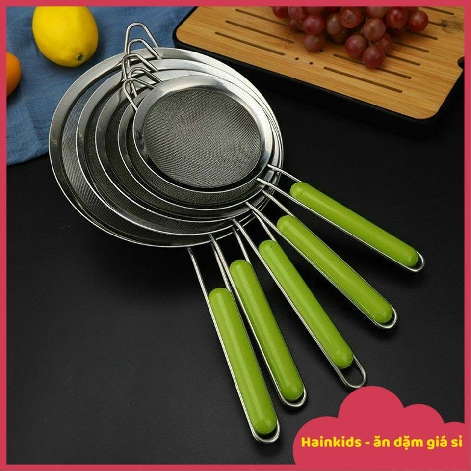 Rây Inox 304 Tay Cầm Xanh - Rây Lọc Siêu Mịn An Toàn Cho Sức Khỏe Bà ...