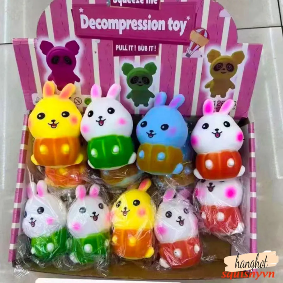 Đồ Chơi Squishy Mochi Thỏ Rabbit Điện Tử Dễ Thương - Giúp Xả Stress An ...