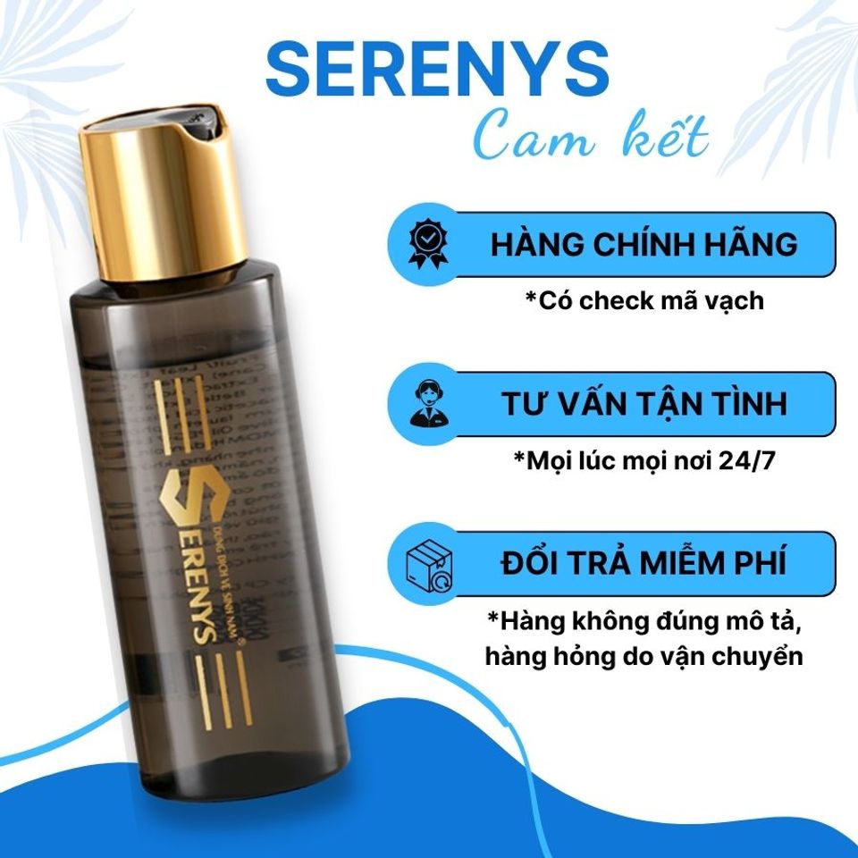 Combo 2 Dung Dịch Vệ Sinh Nam Serenys 100ml - Chăm Sóc Sức Khỏe Vùng Kín Hằng Ngày, Sạch Sẽ Thoáng Mát, Tiện Lợi Cho Nam Giới