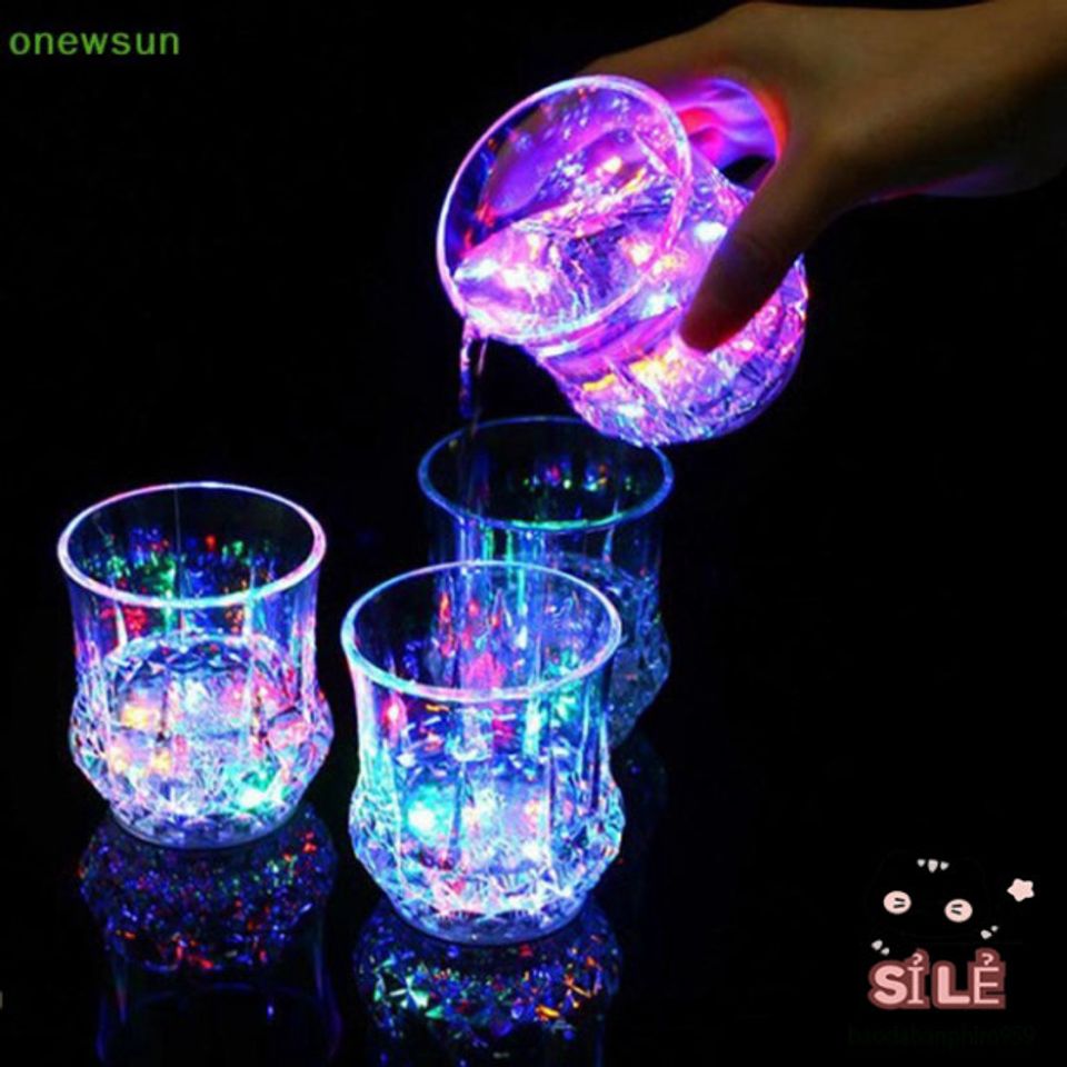 Cốc Nhấp Nháy LED Onewsun - Cốc Thủy Tinh Tự Động Phát Sáng Khi Rót Nước, Hoàn Hảo Cho Bữa Tiệc và Quán Bar
