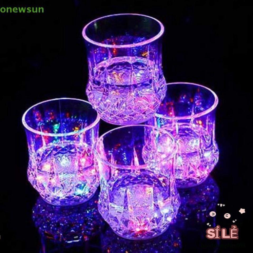 Cốc Nhấp Nháy LED Onewsun - Cốc Thủy Tinh Tự Động Phát Sáng Khi Rót Nước, Hoàn Hảo Cho Bữa Tiệc và Quán Bar