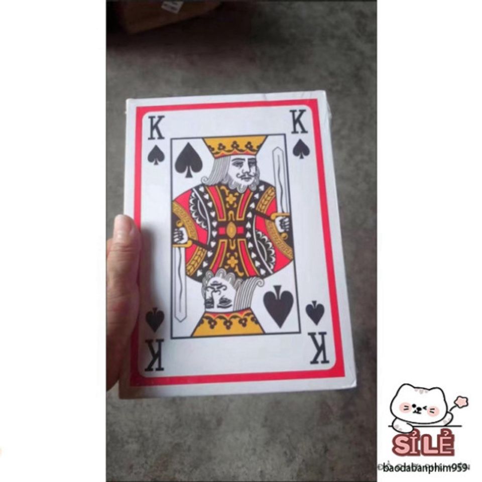 Bộ Bài Tây Poker Khổng Lồ A4 - Chất Liệu Bìa Cứng Sang Trọng, Trải Nghiệm Chơi Bài Thú Vị Cho Trẻ Em và Người Lớn