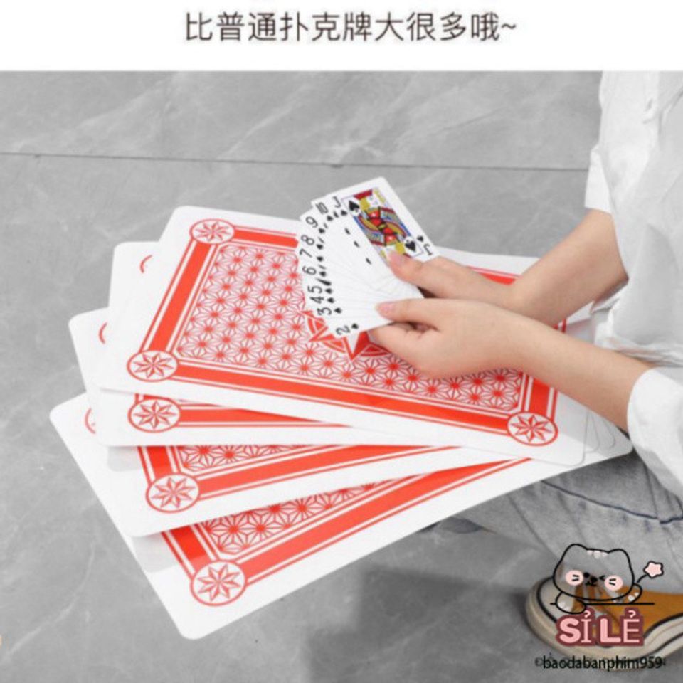 Bộ Bài Tây Poker Khổng Lồ A4 - Chất Liệu Bìa Cứng Sang Trọng, Trải Nghiệm Chơi Bài Thú Vị Cho Trẻ Em và Người Lớn