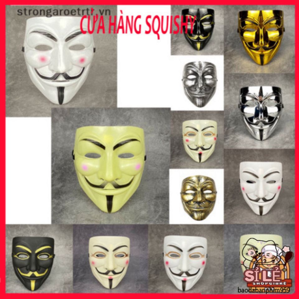 Mặt Nạ Hóa Trang PVC Hero Strongaroetr Vendetta Hacker - Đồ Chơi Cosplay Halloween Dành Cho Người Lớn và Trẻ Em