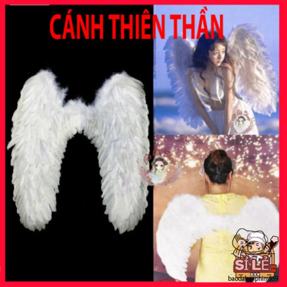 Cánh Thiên Thần Trắng/Đen - Trang Trí Chụp Ảnh Lông Vũ Mềm Mại Cho Không Gian Nghệ Thuật Đẹp Mắt